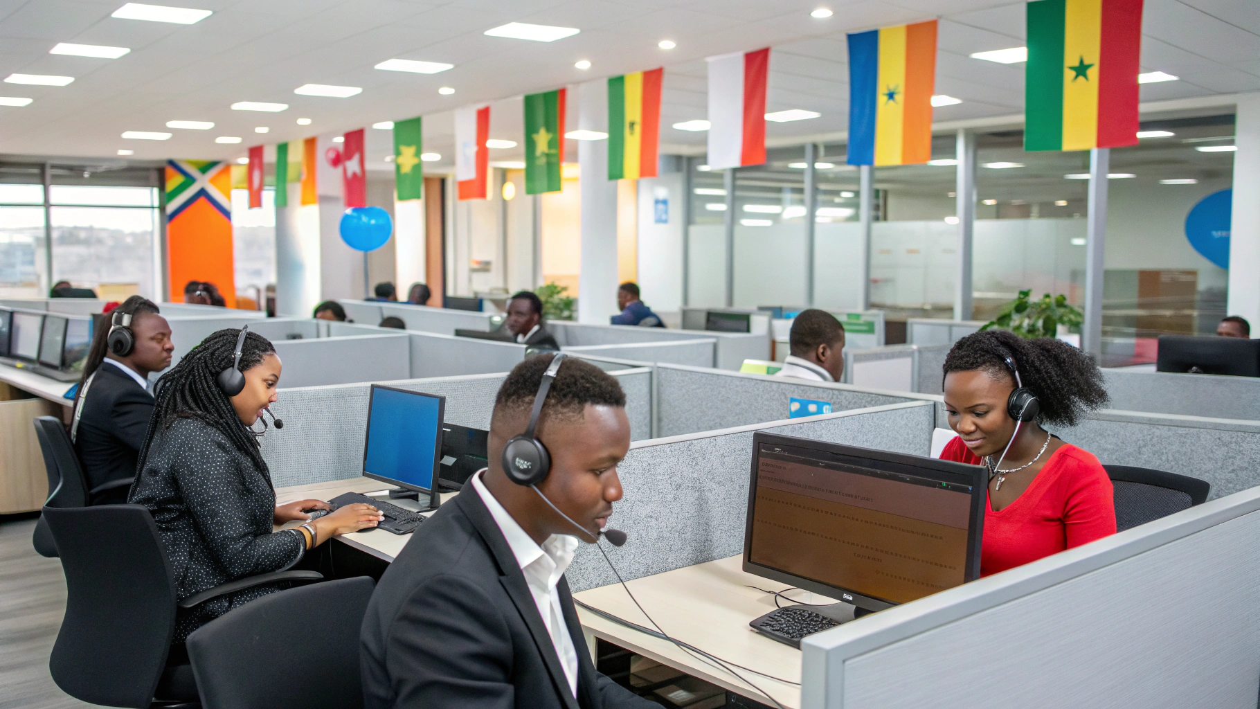 Tim operasional dan fasilitas contact center Hikmah Voice di Jakarta
